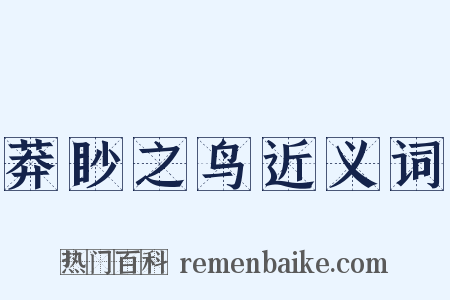 莽眇之鸟近义词是什么意思的图片